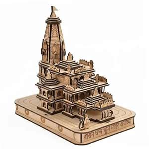 FOBHIYA Shree Ram Mandir 3D Model Ayodhya, Exclusive Janmabhoomi Wooden ...