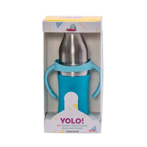 Buy ADORE YOLO-STAINLESS STEEL 3 IN 1 FEEDING BOTTLE- 250ML Online ...