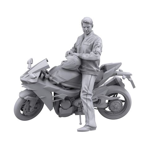 Buy TORI FACTORY MF-08C TOPGUN Pilot w/Motobike (1/32, 1/48, 1/72 Scale ...