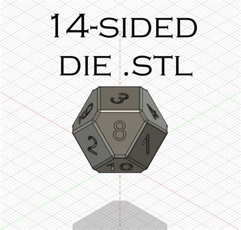14 sided Die 3D Model - Etsy