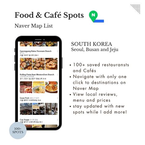 South Korea, Seoul, Busan, Jeju - FOOD SPOTS & CAFES List on Naver Map ...
