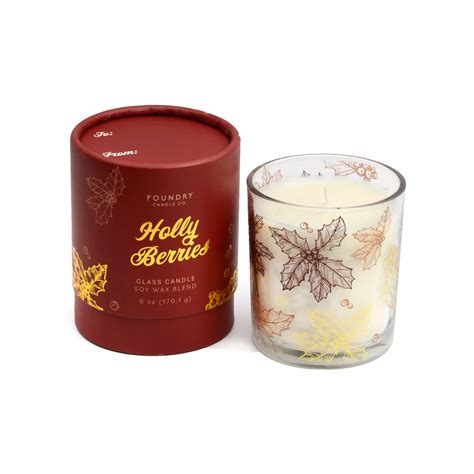 Foundry Candle Co. Holly Berries Scented Soy Glass Candle - Shop ...