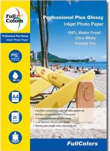 Flipkart.com | Full Colors Professional Plus Glossy Water Proof Inkjet ...