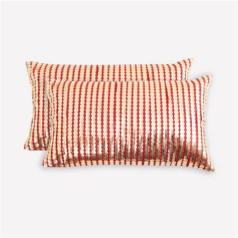 Buy Celebration Red Embellished Cushion Covers - 50x30cm - Set of 2 ...
