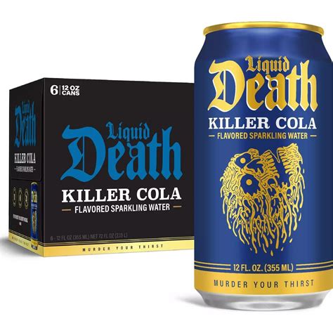 Liquid Death Killer Cola Soda-Flavored Sparkling Water 6 pk Cans - Shop ...