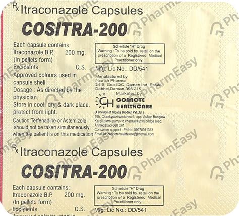 Cositra 200 MG Capsule (10): Uses, Side Effects, Price & Dosage | PharmEasy