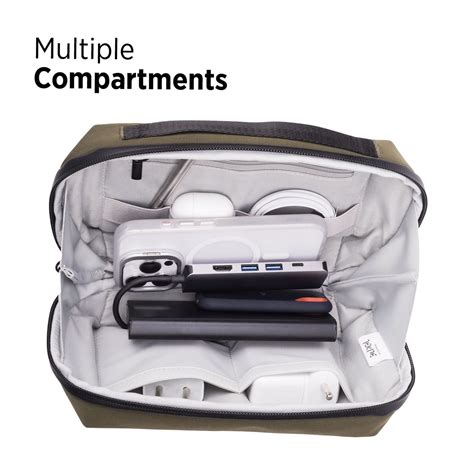 Tekne Gadget Organiser | Water-Resistant Tech Pouch with Multiple Comp ...