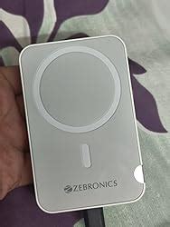 ZEBRONICS MW63 Wireless Power Bank, 10000 mAh, Rapid Charge, Magsafe ...