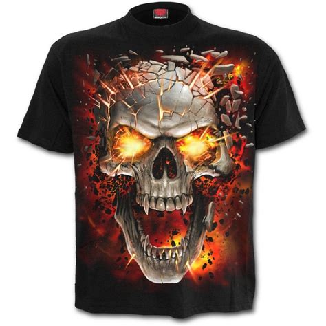 Skull Blast Men's Black T-Shirt • Immoral Fashion