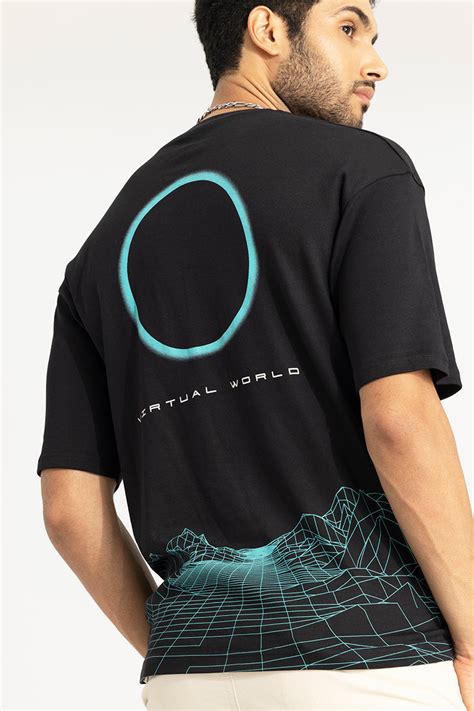Buy Men's Future Society Black Oversized T-Shirt Online | SNITCH