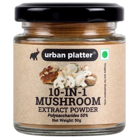 Urban Platter 10-in-1 Mushroom Extract, 50g / 1.76oz [Blend of Agaricus ...