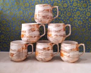 RAGHAV EMPORIUM Pack of 6 Ceramic Premium lauster-01 NEW Design Tea ...