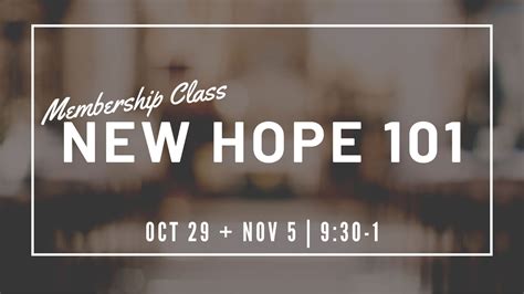 New Hope 101 (Part 2) — New Hope Fellowship