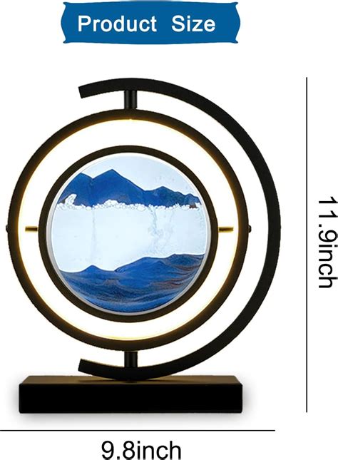 Buy Sands of Time Lamp, Moving Sand Art Lamp Dimmable Nightstand Lamp ...