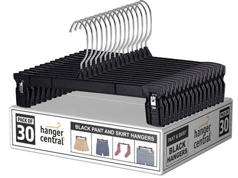 Hanger Central30 Pack Space Saving Heavy Duty Slim Plastic Pants ...