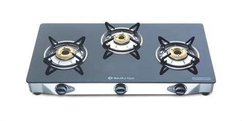 Buy Bajaj CGX3, 3-Burner Stainless Steel Glass, ISI Certified, Gas ...
