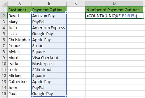 Image result for Excel Count Different Values
