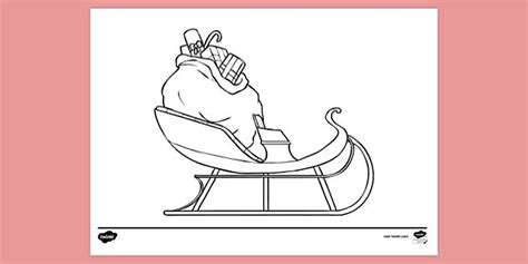 Santa Sleigh Colouring Sheet | Colouring Sheets