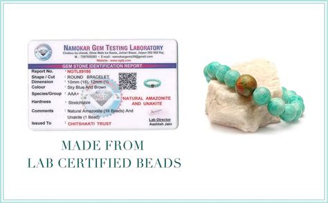Buy Chitshakti Lab Certified Amazonite Bracelet for Men & Women ...
