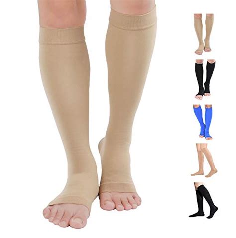 Knee High Compression Stockings, TOFLY Firm Support 20-30mmHg Opaque ...