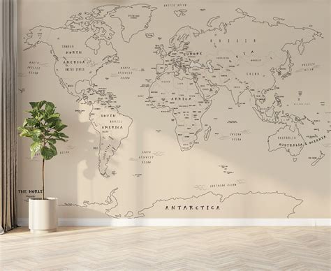 World Map Mural 的图像结果