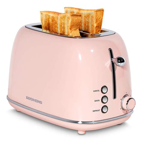 Buy REDMOND 2 Slice Retro Toaster, Stainless Steel, 6 Shade Settings ...