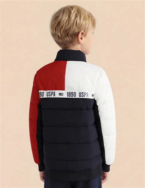 Boys Colourblocked Puffer Jacket