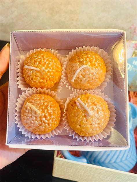 Motichoor Laddoo Candles – cozykutumbhstore