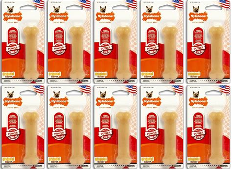 Buy Nylabone (10 Pack) Dura Chew Original Flavored Bone Dog Chew Toys ...