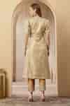 Buy Gold Brocade, Silk, Chanderi Zari, Sequins, Zar-e-nazneen Kurta ...