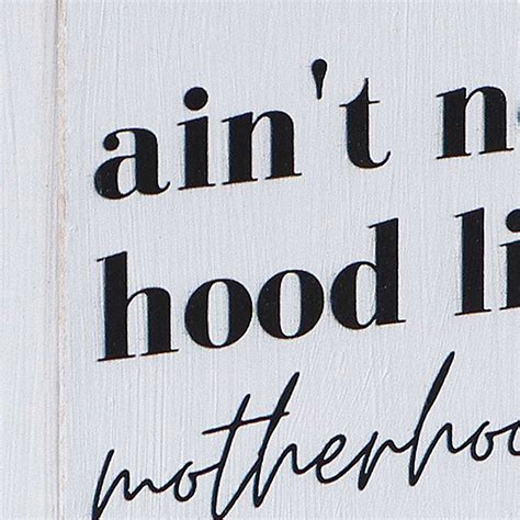 Motherhood White Wood Sign, 5"