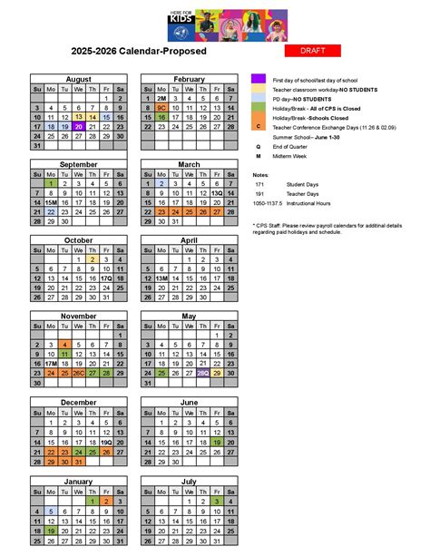 Cincinnati Public Schools Calendar 2025-2026 in PDF - School Calendar Info
