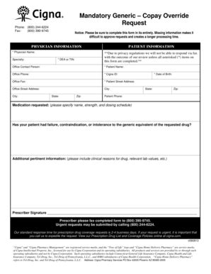 Fillable Online bnl Mandatory Generic Override Request Form - bnl Fax ...