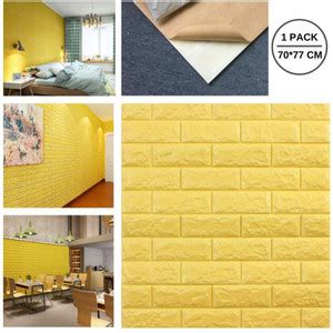 UZANIYA 77 cm 3D Brick Wall Sticker(1 Pc Covers 5.88 Sq Ft)-Wallpaper ...