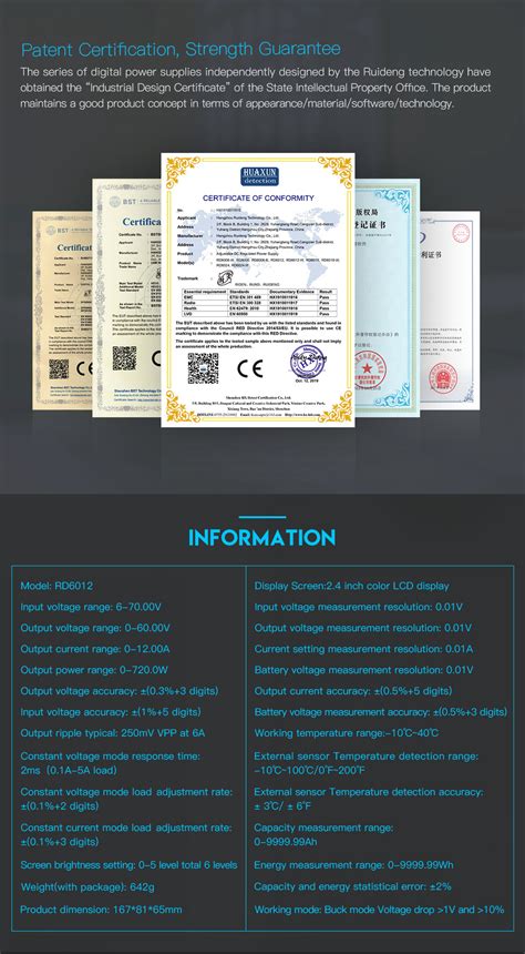 RIDEN® RD6012 RD6012W USB WiFi DC-DC Voltage Current Step Down Power ...