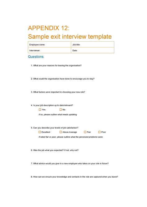 Image result for Sample Exit Interview Questions