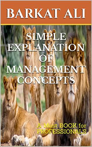 Simple Explanation of Management Concepts: A Must BOOK for ...