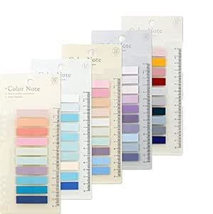 BLUERIDE Colorful Book Markers with Ruler for Index Callout, Tabs for ...