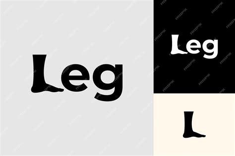 Premium Vector | Word Letter L Leg Logo Design