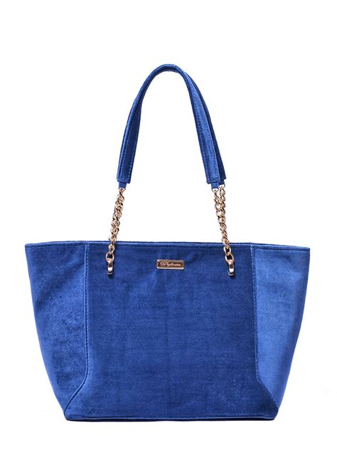 Get Blue Chain Link Handle Tote Bag at ₹ 1800 | LBB Shop
