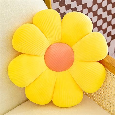 Vaishno Custom Cute Flowers Plush Pillow Sunflower Sofa Cushion Soft ...