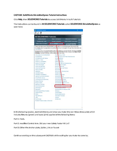 Image result for SolidWorks Simulation Xpress Tutorials