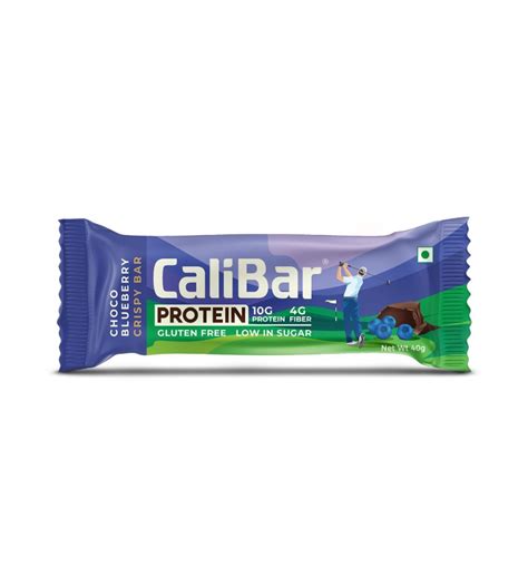 Buy CaliBar 10g Protein Choco Blueberry Crispy Bar | No Added Sugar, 40 ...