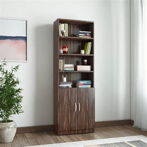 Crystal Furnitech Ava Engineered Wood Semi-Open Book Shelf Price in ...