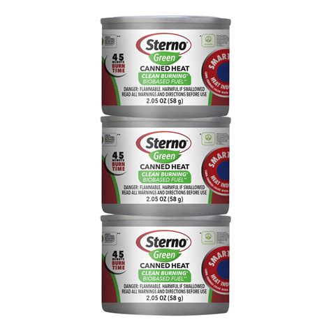 Snapklik.com : Sterno Green Canned Heat Ethanol Fuel Can - Ethanol Gel Cans