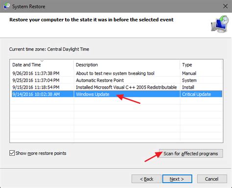 Windows System Restore Point 的图像结果