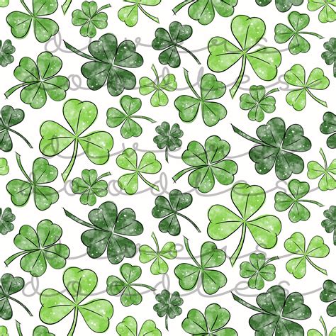 Clover Digital Paper, St Patricks Day Digital Download, Green ...