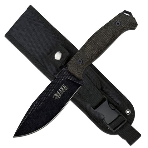 Fixed Blade Knife Black Elite Tactical - Army Supply Store Military