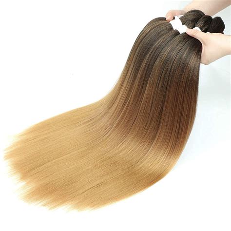 Buy WIGENIUS Pre-stretched Braiding Hair Ombre Brown 26 inch 6 Packs ...