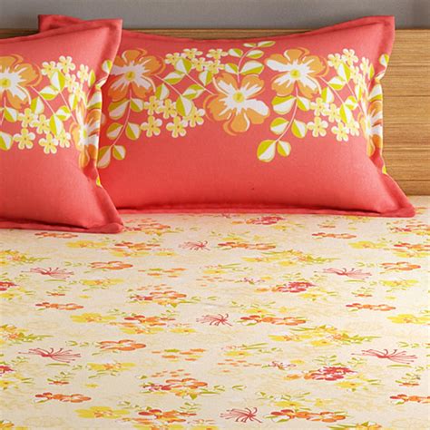 Buy SWAYAM 3-Pc. Floral Print Fitted Double Bedsheet Set - 180 x 188 cm ...